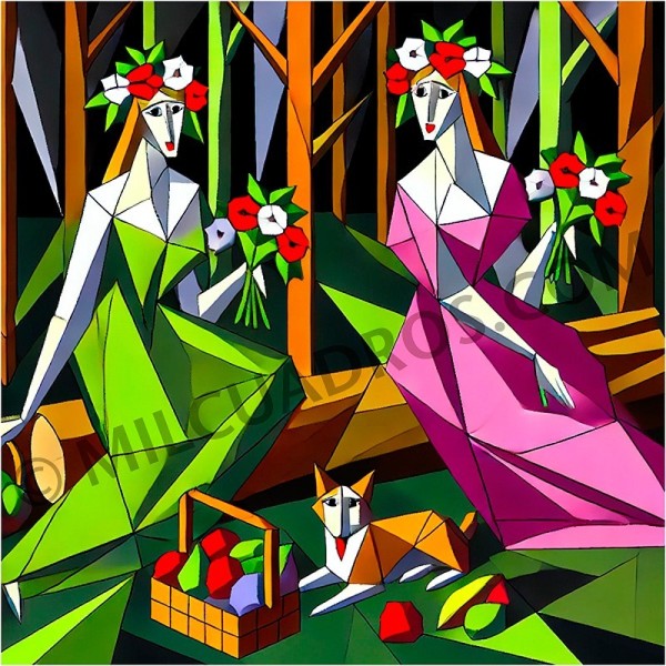 Cubismo 2 mujeres 1