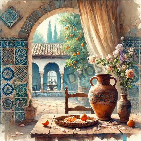 CU-CO-ACUARELA-PATIO-SEFARDI