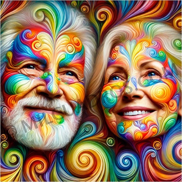 Dos mayores felices