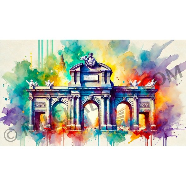 RE-CO-ACUARELA-PUERTA-DE-ALCALA