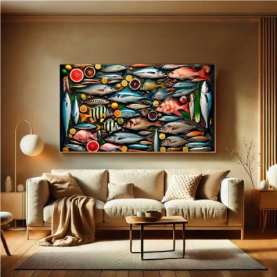 Bodegón de peces plano · Cuadro costumbrista | Mil Cuadros