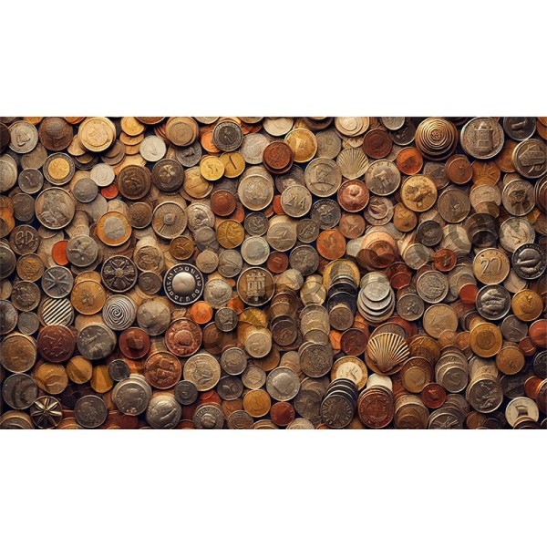 Monedas plano