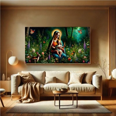 Virgen mariposas · Cuadro religioso | Mil Cuadros