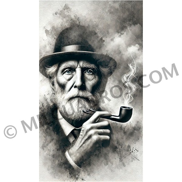 Fumando en blanco y negro